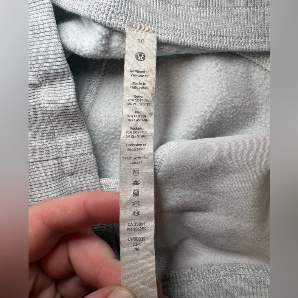 Lululemon‎ Scuba High-Rise Jogger Fleece Heathered Grey Size 10